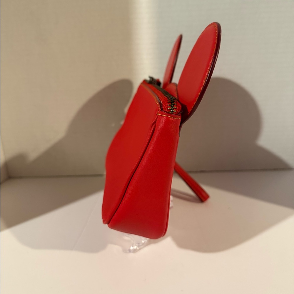 Coach Red Mickey Mouse Wristlet (Authentic) - Picture 3 of 9
